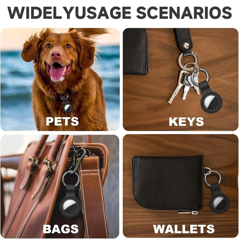 Hülle für Apple Airtags Hülle Flüssigsilikon Schutzhülle Tracker Zubehör Kratzfeste Hülle Schlüsselanhänger Air Tag Hülle