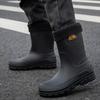 Brand Men Rain Shoes Platform Breathable Slip On Waterproof Rain Boots Rubber Soft Sole Non Slip Work Shoes for Men Botas Hombre