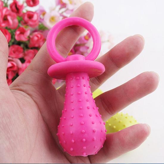 1 Pc Random Color Rubber Pacifier Puppy Dog Chewing Molar Play Toy Pet Supplies