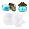 Round Mushroom Jar Casting Silicone Mold with Lid DIY Jewelry Storage Box Making Supplies For Home Office Accessories