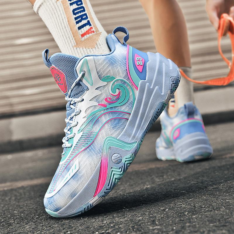 

Guochao Street Basketball Shoes Men s and Women s Personality Graffiti Sneakers Children s Teenagers Student Sneakers Mandarin Duck Running Shoes 35