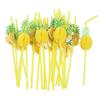 25/50Pcs Flamingo Pineapple Drinking Straws Hawaiian Beach Tropical Birthday Party Decoration Summer Pool Party Wedding Supplies