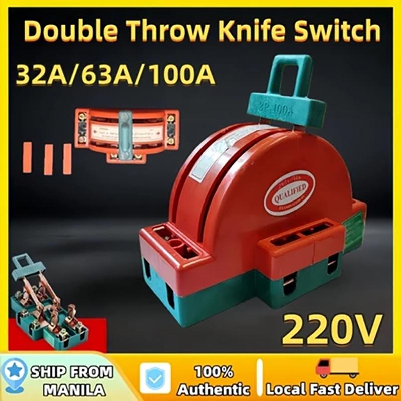 2-poliger Doppelschalter-Trennschalter 32A 63A 100A Dpdt Messertrennschalter Sicherheits-Trennschalter Leistungstrennschalter