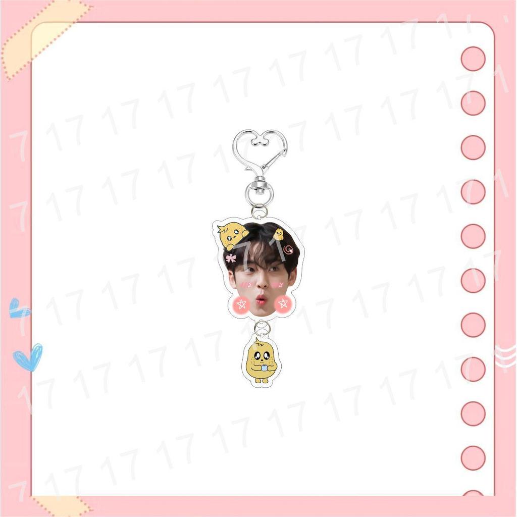 SEVENTEEN Cartoon Acrylic Keychain Bag Pendant Star Ornament