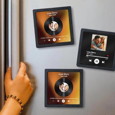 Hudební album Magnet na ledničku USB dobíjecí Love Story Přehrávač hudby Domov
