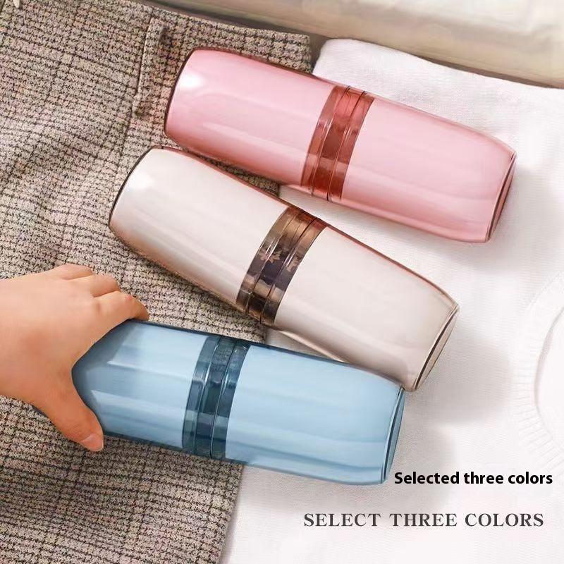 4 ks Cestovní úložný kelímek Cestovní přenosný kelímek na zubní kartáček Domácí zubní válec Úložný box na zubní kartáčky Cestovní domácí mycí sada