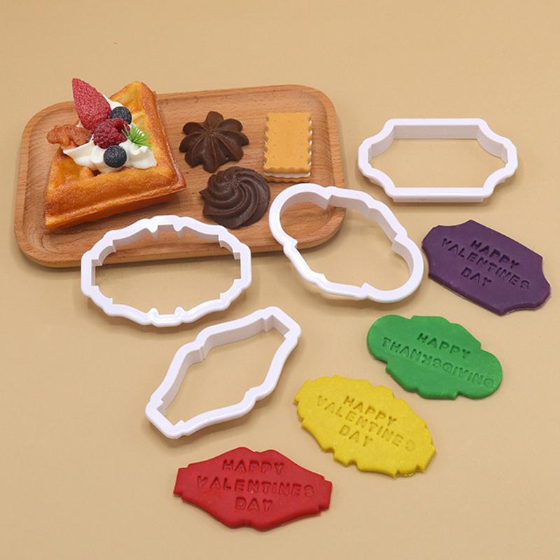 1 buc Vintage placă cadru Cookie Cutter Set Plastic biscuiți mucegai tort decorare instrumente Cookie mucegai