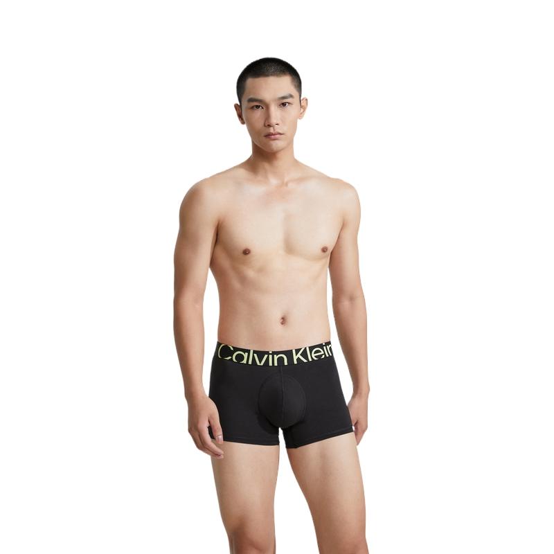 Calvin Klein Color Block Jacquard Cotton Fitted Boxer Briefs Men underwear Space-Black NB3592UB1