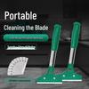 Upgraded Heavy Duty Aluminum Alloy Putty Knife with Thick Black Blade for De-gluing Floor Tiles and Kitchen Use