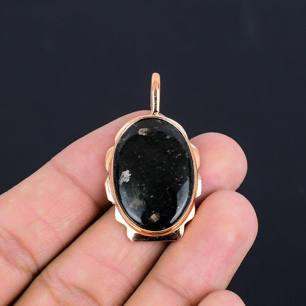 Gorgeous Nummite Gemstone Handmade Copper Jewelry Amazing Pendant For Love