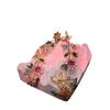 KS New Floral Colored Gemstone Jewelry Set: High-end, Light Luxury, American Niche Design, 24K Copper-plated Necklace, Bracelet