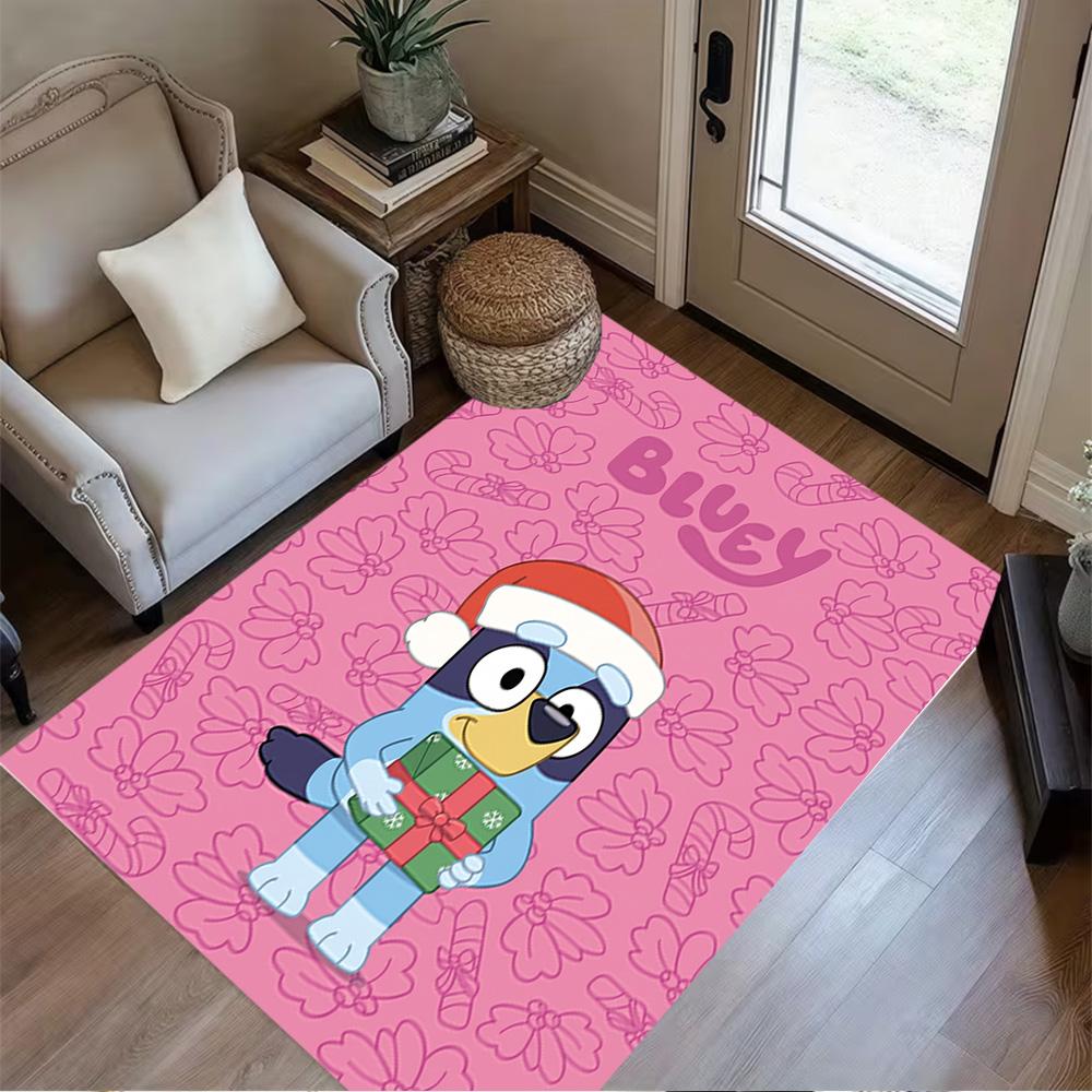 Bluey Friends Adventure Carpet Suitable for Living Rooms Outdoor Study Room Balcony Anti-slip Rug Office Home Decor Spiritual Gift
