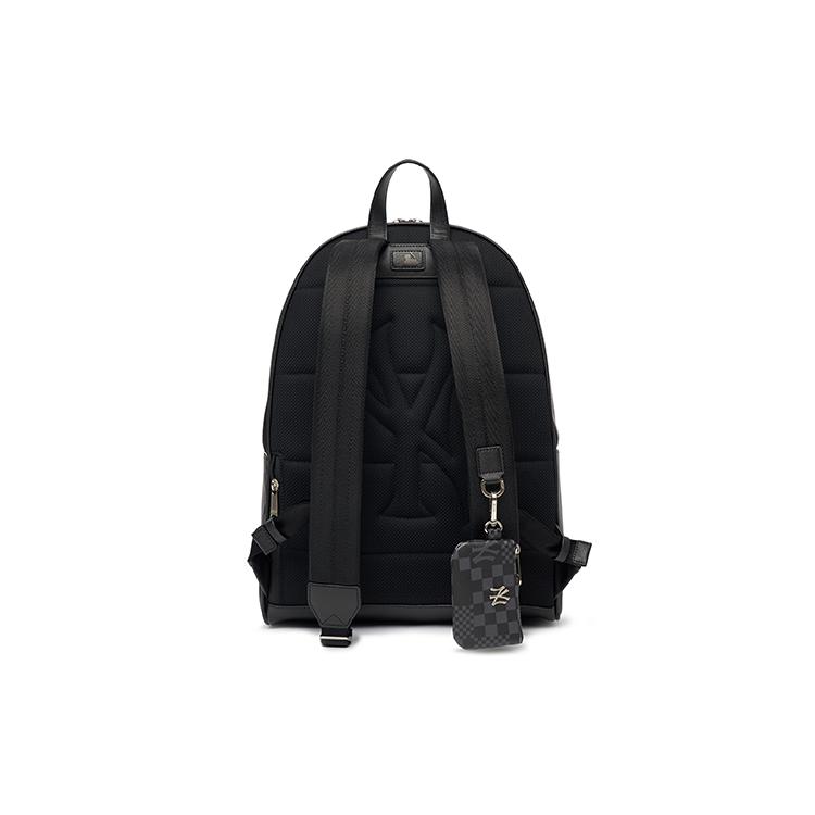 New MLB Polyurethane Backpack Unisex Black Gold 3ABKM032N-50BKS