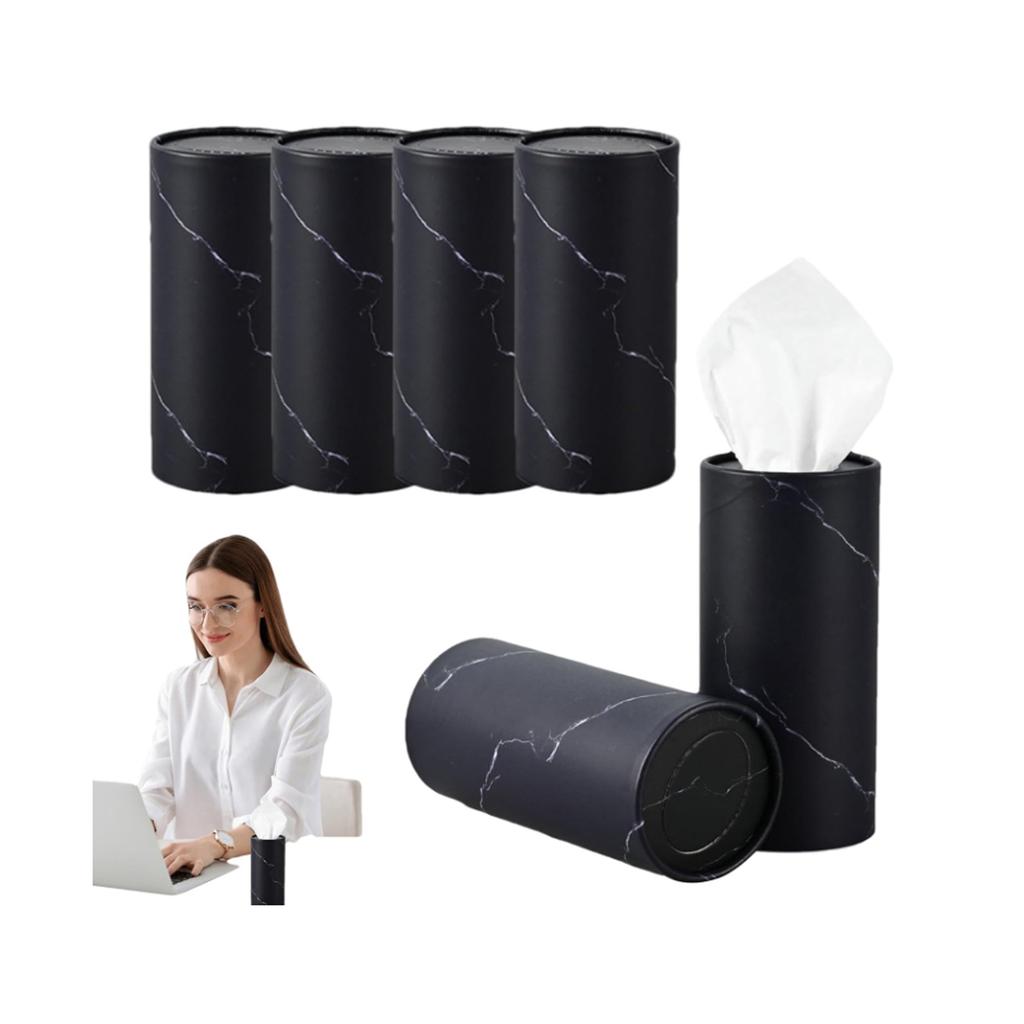 Car Tissue Holder Cylinder Type with Tissue Included Durable Portable Design Suitable for Vehicle Use and Easy Installation