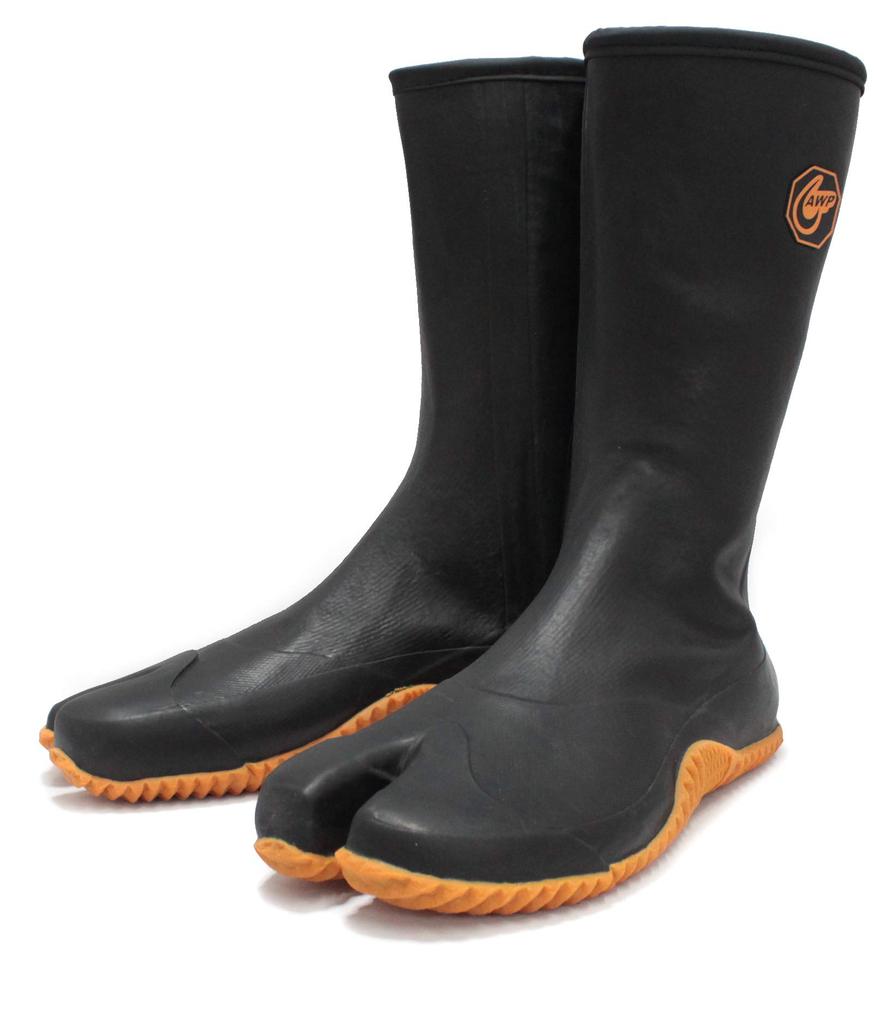 Rikioh Waterproof Tabi Socks with Rubber Tabi Socks with Size L Zipper, Crotch, Black, (GT-01)