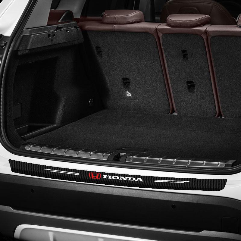 1ks Nálepka na zadní nárazník kufru auta z uhlíkových vláken Ochranná deska pro Honda Fit Mugen Insight Type S R VTEC Modulo Vezel RR Si