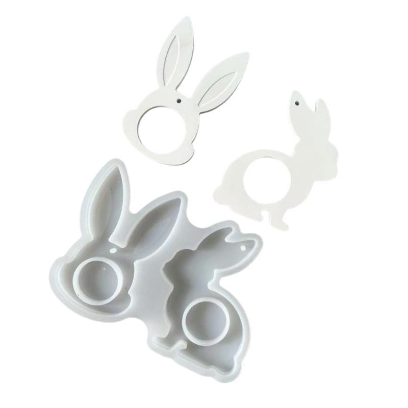 Heat Resistant Rabbits Silicone Mould For Easters Craft Casting And Decorative Figurines