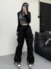 Women's Retro Hip Hop Wide-Leg Workwear Pants