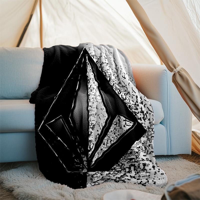 V-VOLCOM LOGO3 printed throw blanket—lightweight,soft,warm;versatile blanket for all seasons—perfect as &air-conditioning throw,nap blanket