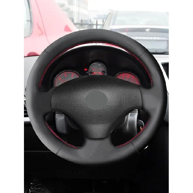 Car Styling Interior Accessories Microfiber Leather Steering Wheel Cover Trim For Peugeot 206 2007 2008 2009 207 Citroen C2