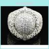Europe And The United States Elegant Zircon Wedding Ring With Full Rhinestone Design