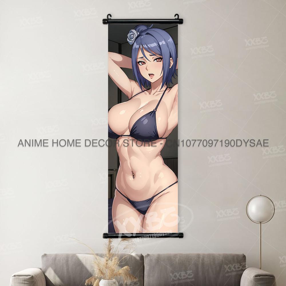 Naruto Konan Posters Sexy Anime Hyuuga Hinata Home Decor Haruno Sakura Decorative Scrolls Picture Yamanaka Ino Hanging Paintings