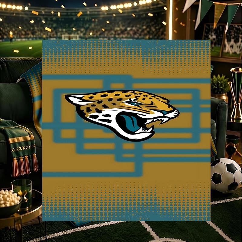 Jaguars Team Spirit Blanket Lightweight Flannel Bedding Blanket Perfect for Travel, Camping, Living Rooms, Offices, Sofas, Fan Christmas Gift