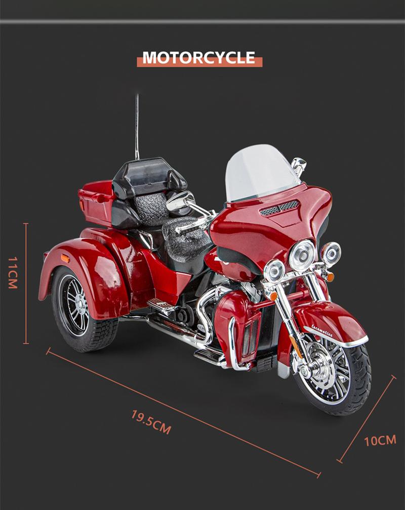 1/9 Harley-Davidson CVO TRI GLIDE Alloy Huge Model Three Wheeled American Style Cruise Motorcycle Diecast Metal Toy Scale Motorbike Kid Toy Gift