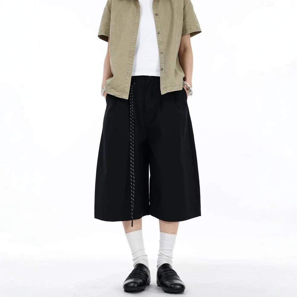 American Cleanfit Pleated Drape Trend New Seven-point Trousers Men's and Women's Loose and Versatile Wide-leg Lazy Casual Trousers