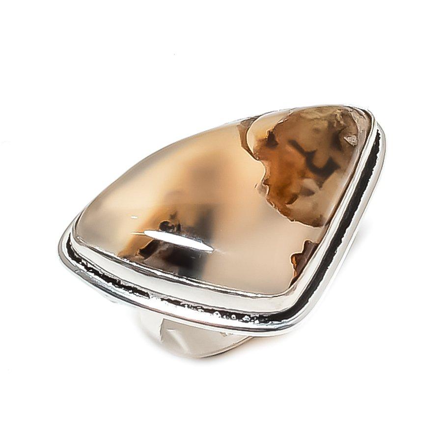 

Montana Agate Gemstone Handmade 925 Sterling Silver Jewelry Ring Size 7 O7i28