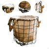 Crafted Iron Basket for Plant Arrangement In Living Room or Balcony