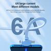 Phone Data Cable Retractable Wide Fast Charging Output Multipurpose Extra-Long Compatible Stable ABS 3-in-1 120W