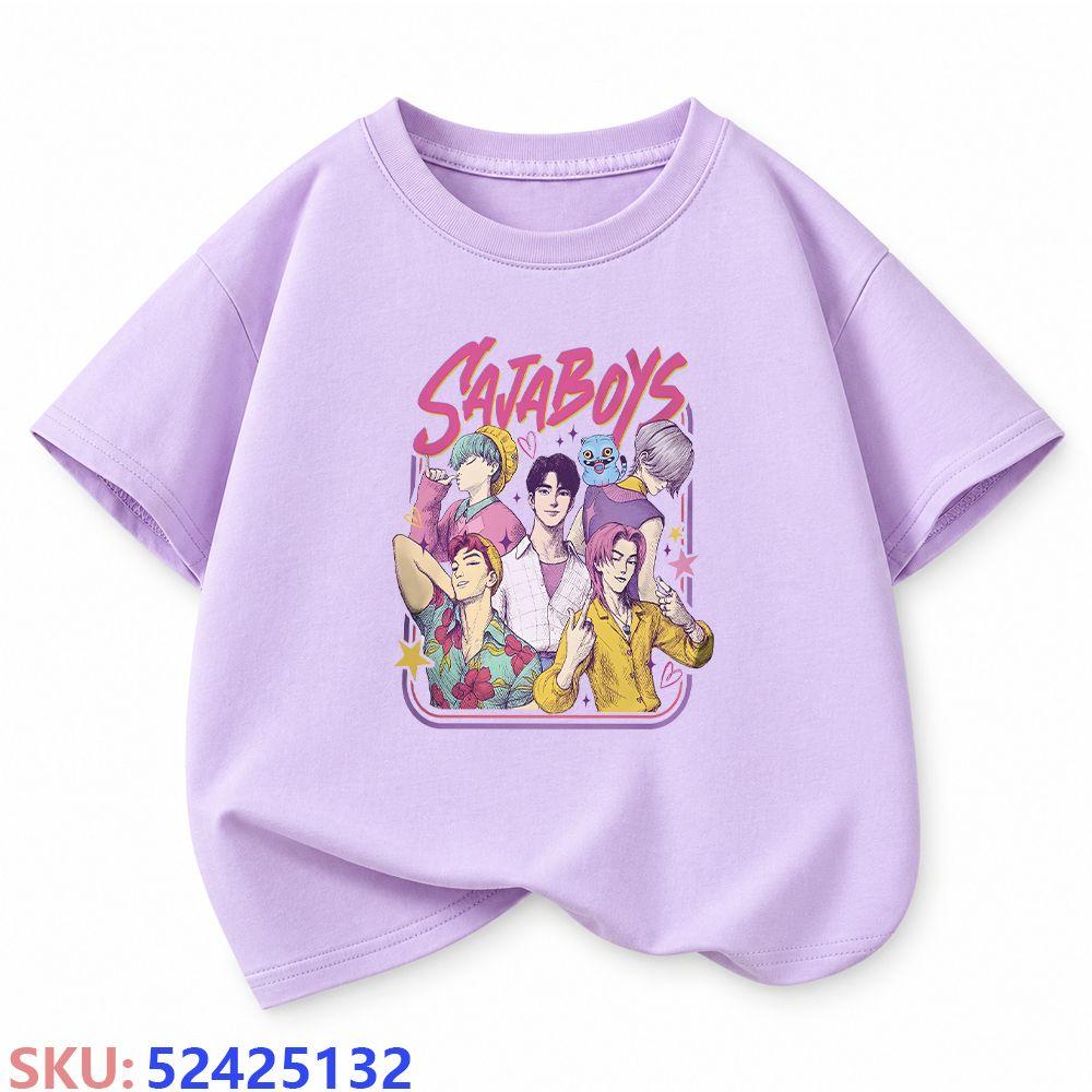 KPop Demon Hunters Children's Cartoon Print T-shirt