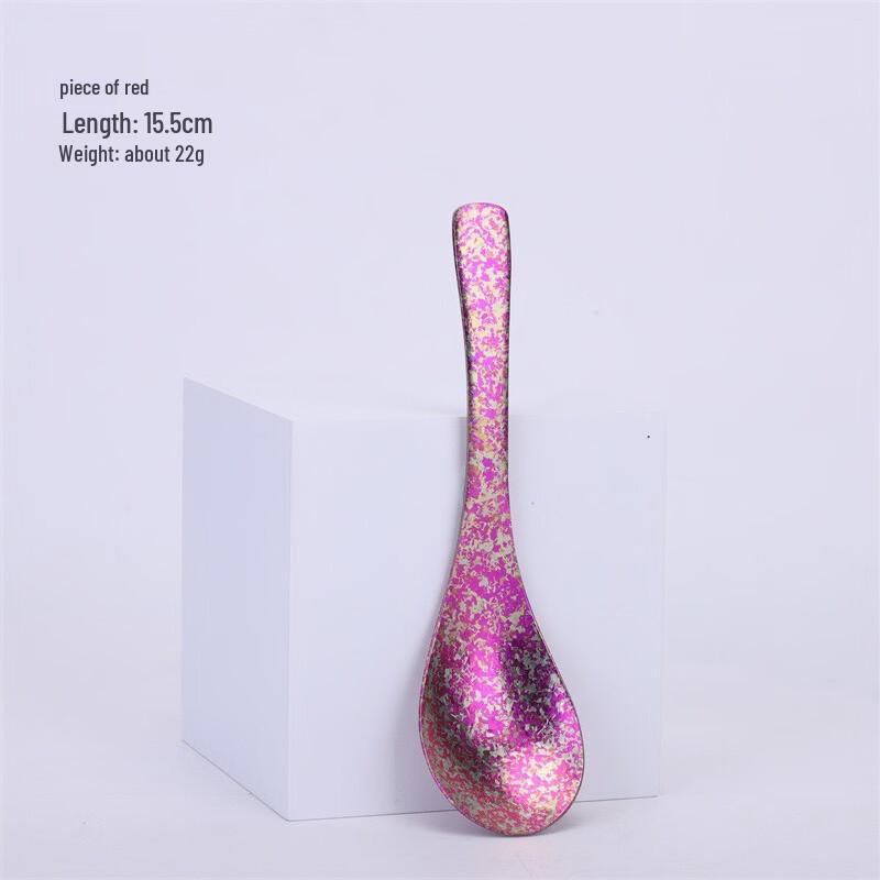 Wutuo Titanium Crystal Ice Flower Luxury Soup Spoon