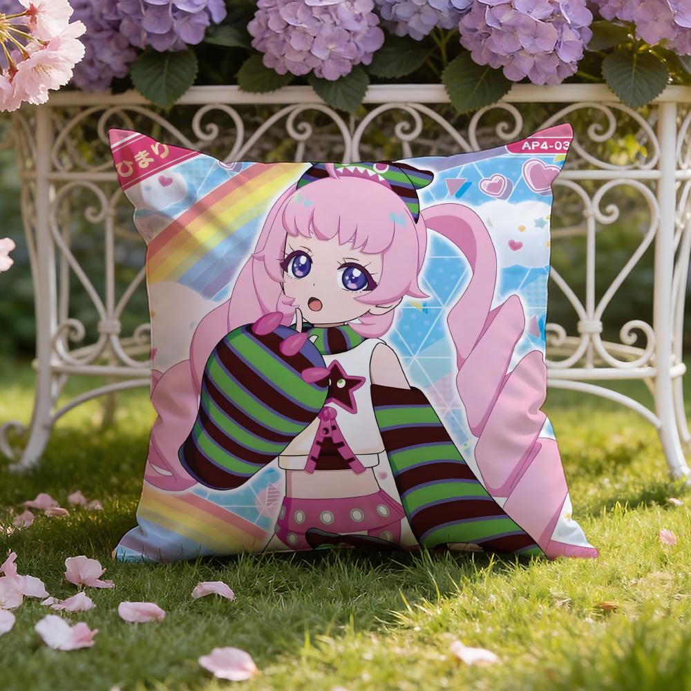 Cute Anime H-Himitsu no AiPri Cushion Cover Home & Car Dual-Scene Pillow Cover: Reversible for Premium Comfort
