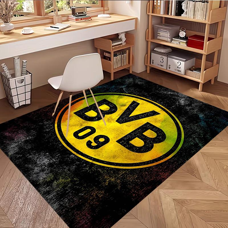 Borussia Dortmund Print Rug, Washable Floor Carpet, For Entryway Dorm Laundry Room Office Study, Home Decor Birthday Christmas Gift