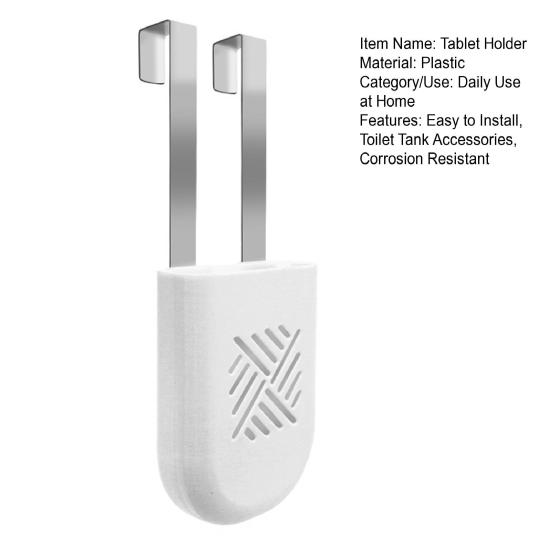 Yousheng Toilet Tank Cleaning Tablet Holder Hanging Toilet Bowl Cleaner Carrier Bracket with Stainless Steel Hook Bathroom Toilet Accessories