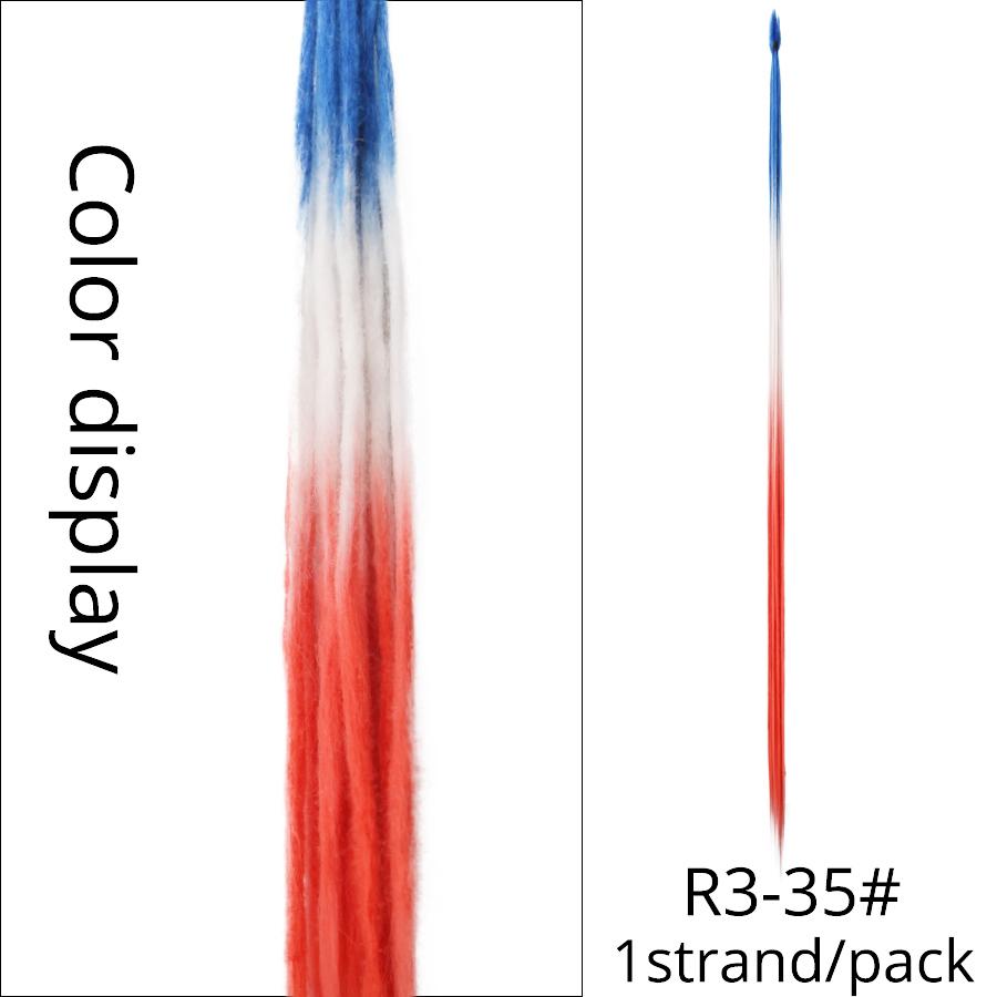 Estensioni Dreadlock fatte a mano al 100% Moda Reggae Capelli 20 pollici Morbidi Dreadlock all'uncinetto Trecce Capelli Ombre Colore 5 Pz / lotto