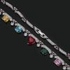 New Jewelry Necklace Light Luxury Inlaid With Geometric Colored Zircon Collarbone Chain Dopamine High-end Niche Women