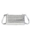 Punk Rivet Crossbody Bags for Women Soft PU Leather Shoulder Bag Luxury Studded Purses and Handbags Square Phone Flap Clutch NEW