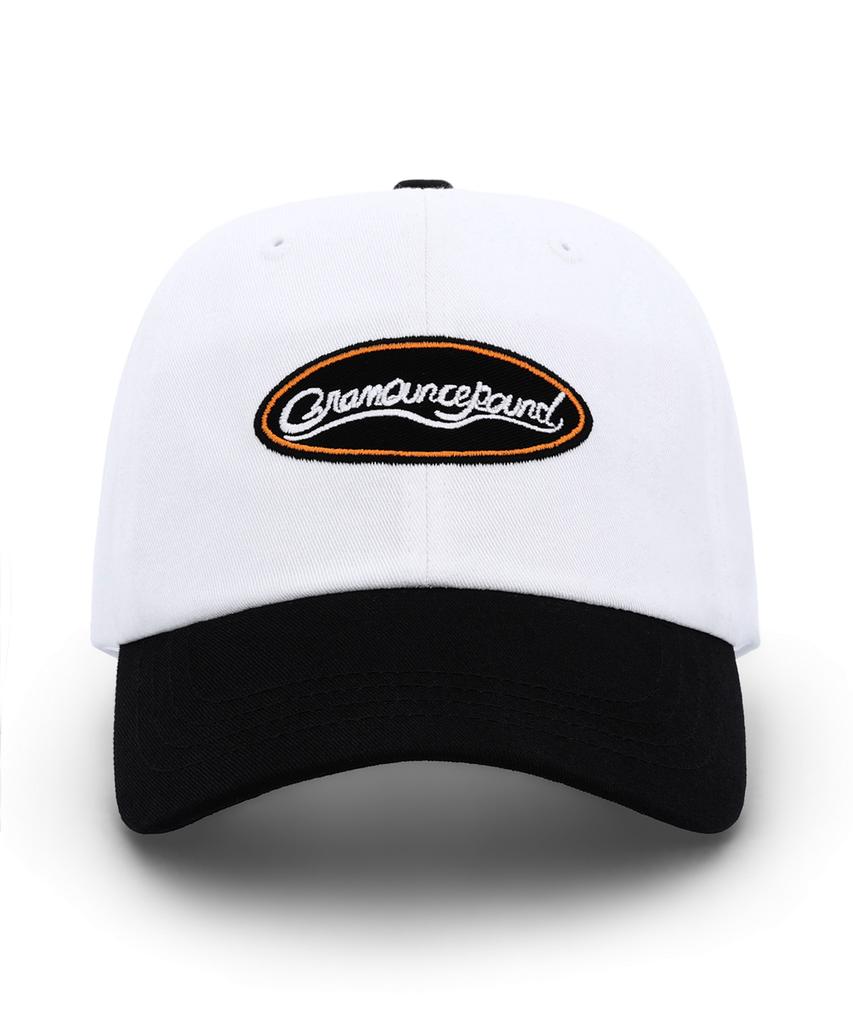 GRAM OUNCE POUND Shop Oval Two Tone 6-Panel Cap White & Black