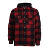 Men's Plaid Long Sleeve Shirt Men's Pocket Button Hooded Sweatshirt