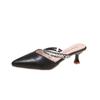 Fashion Fashion Women Thin High Heels Mules Slippers New Pointed Toe Butterfly-knot Shoes Female Casual Slides Ladies Pumps Sandals