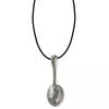 Wang Hedi Spoon Pendant Necklace: Korean Style Women's Choker with Black Rope Sweater Chain