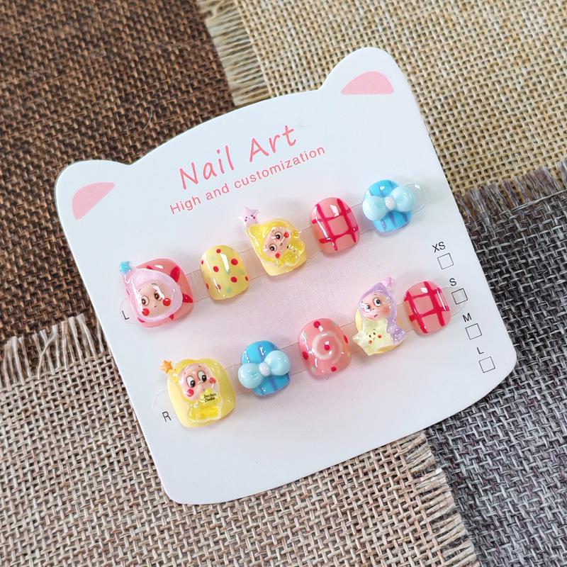 Children's Cartoon Star Nail Art Stickers for Ages 3-12 - Colorful Designs