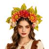 Sonnenblumen Erntefest Stirnband Künstliche Blume Blatt Haaraccessoire Thanksgiving Aufführung Damen