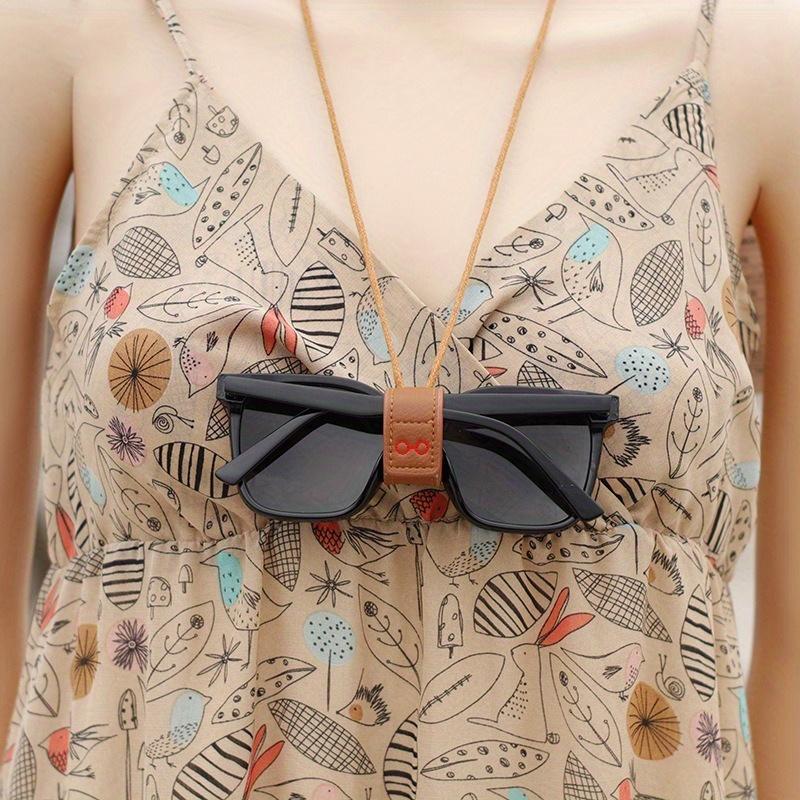 Simple Eyeglasses Rope PU Leather Neck Portable Cord String Hanging Unisex Sunglasses Glasses Holder Retainer Adjustable