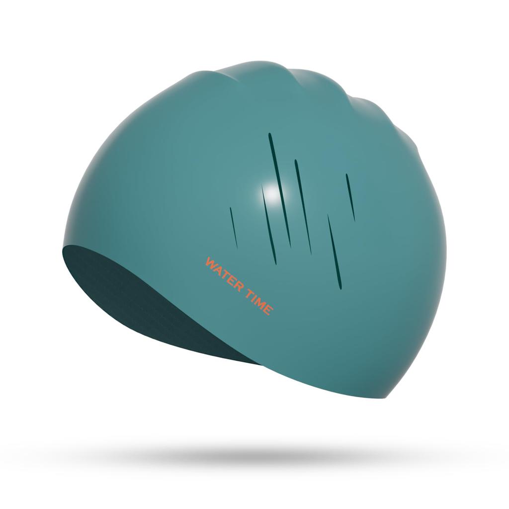 WATERTIM Silicone Swimming Cap, Unisex, Fashion Pattern, Large Size, Waterproof,