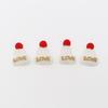 10/20pcs 3.5*4.5cm Mini LOVE Knitted Hat Christmas Decoration Festival Celebration Decor Gift Hat Hairpin Accessories Small Hat