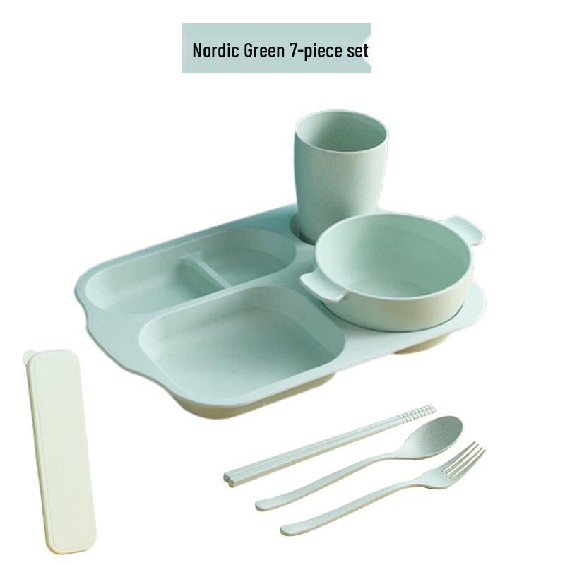 Eco-Friendly Wheat Straw Divided Tableware Set